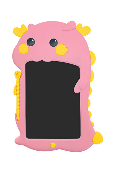 Fab N Funky Pink Cute Dragon LCD Writing & Drawing Tablet, Durable & Eye-Safe for Kids 3+, 29.2x20cm