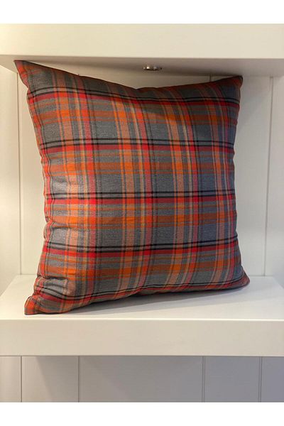 Dekordan House Plaid Cotton Throw Pillow (43×43)