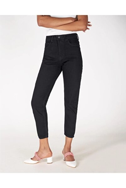 aideen بنطلون دينيم كاجوال عالي الخصر من BlackSea Mood، بنطلون بوي فريند أسود...