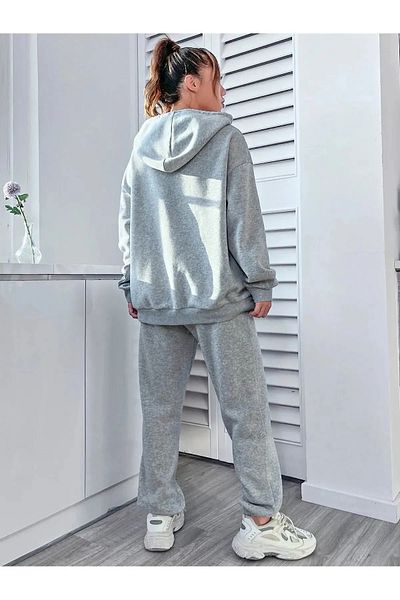 FRESSO Heart Printed Oversize Unisex Tracksuit Set