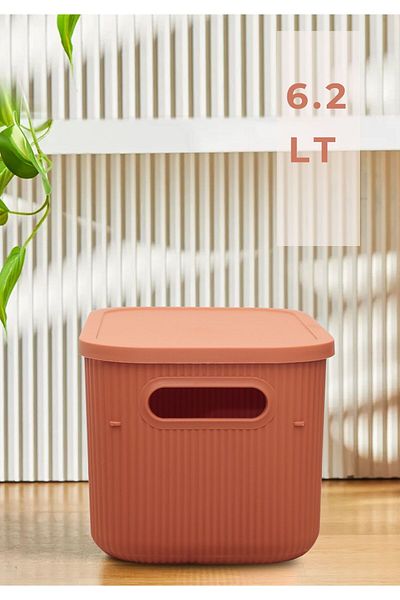 HOMİNG 6.2Lt Brick Color Homing Soft Organizer Box - Multi-Purpose Lid