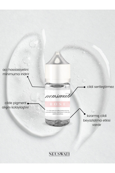 Neuswati Rose / Kalıcı Makyaj uygulamaları için ara Jel / Epinefrin içerir 30 ml