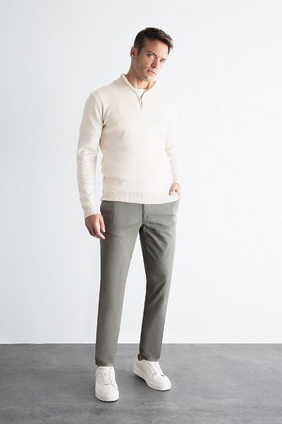 DeFacto Winter-Chinohose aus Segeltuch mit 4 Taschen, Baumwollkleidung C9440ax24au