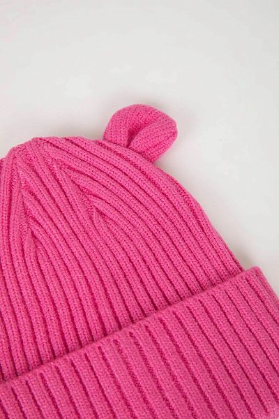 DeFacto Knitted Beanie with Ears for Baby Girl - C8165A524Wn