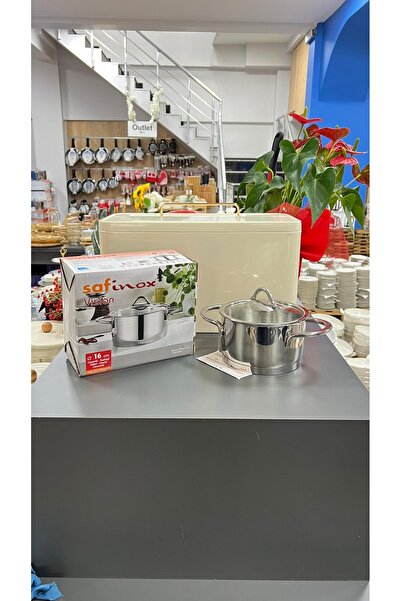 SAFINOX VİSİON 16 CM TEL KULPLU CAM KAPAKLI ÇELİK TENCERE