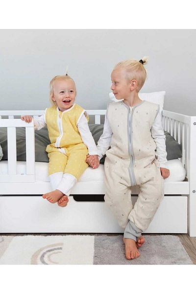 Alpar Tekstil 1.0 Tog Cotton Fiber Free Footed Double Layer Girl-Boy Sleeping Bag - Cream
