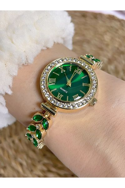 Bimodabu Stylish Rhinestone Quartz Women's Wristwatch with Roman Numbers