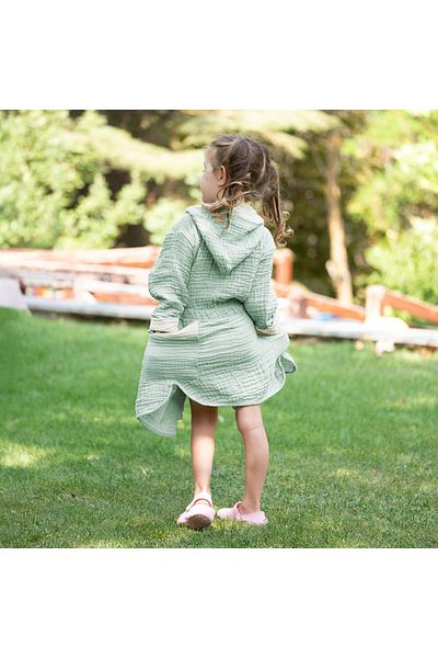 Owli Lovelayers 4 Layer Muslin Bathrobe Mint Green