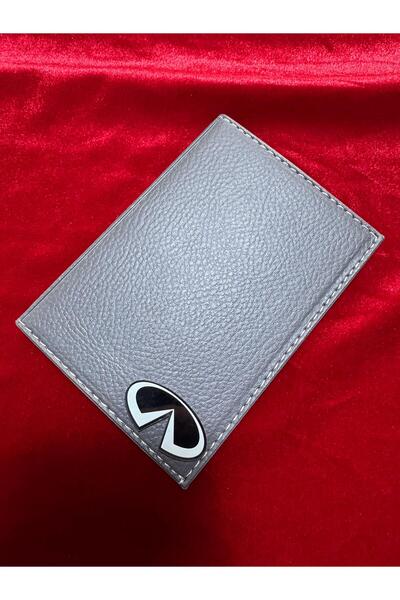 ATTA PAZARLAMA حامل ترخيص من الجلد الرمادي المنقوش من زجاج شبكي، حافظة ترخيص،...