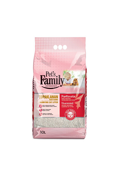 Pets Family Parfümsüz (İnce Taneli) 10 L Kedi Kumu