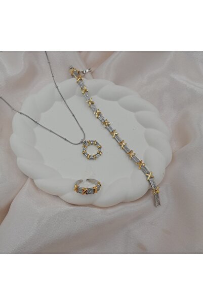 IŞILDAGOLD TİFF.CO XOXO SET  (KOLYE+BİLEKLİK+YÜZÜK)