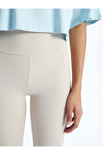 LC Waikiki LCW Active Beli lastikli Düz Geniş Paça Kadın Tayt
