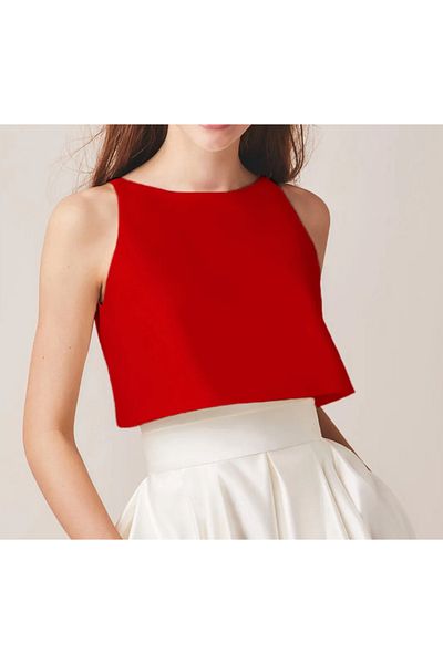NSMLİFE Women's Satin Evening Dress Open Back Oval Cut Bustier