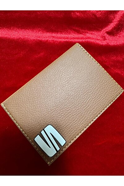 ATTA PAZARLAMA حامل ترخيص من الجلد البني من زجاج شبكي منقوش، حافظة ترخيص، محف...