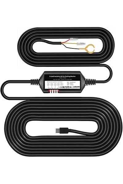 AZDOME 3-Lead ACC Hardwire Kit JYX05 Type-C Port for GS63HPro/GS63Pro/M580/M300S Dash Cam