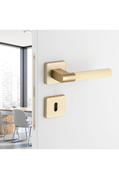 System Leo-l Rozetli Kapı Kolu Antik Rengi Oda Tipi