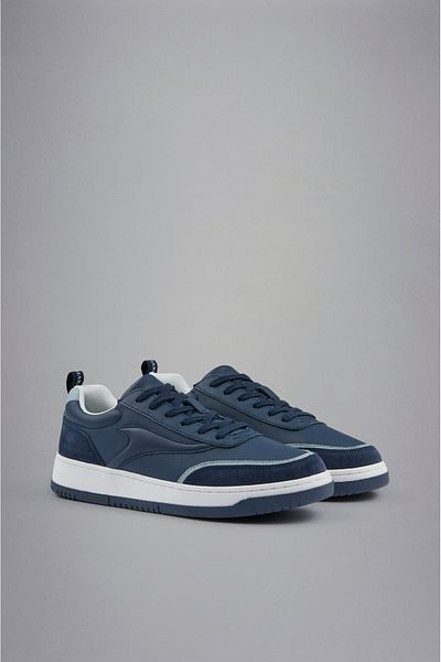 PAUL&SHARK Men's Genuine Leather Comfortable Sole Suede Detailed Blue Sneakers 14318003 -050