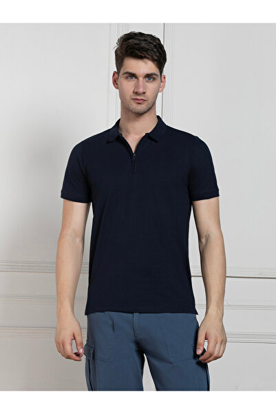Dennis Lingo By Styli Single Jersey Regular Fit Polo with Half Zip Placket