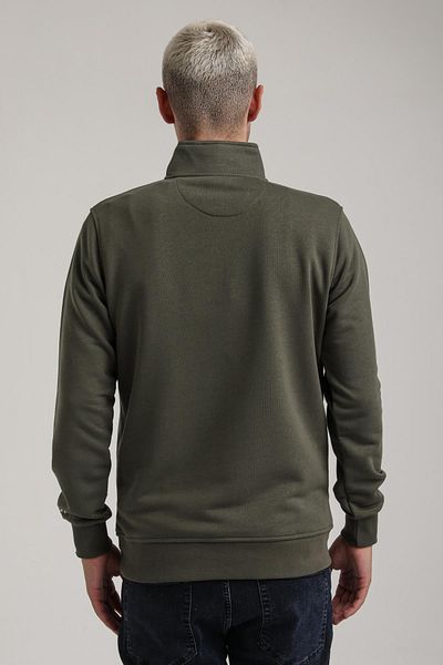 NEW WORLD POLO Stand Collar Khaki Slim Fit Sweatshirt 24FWM60198