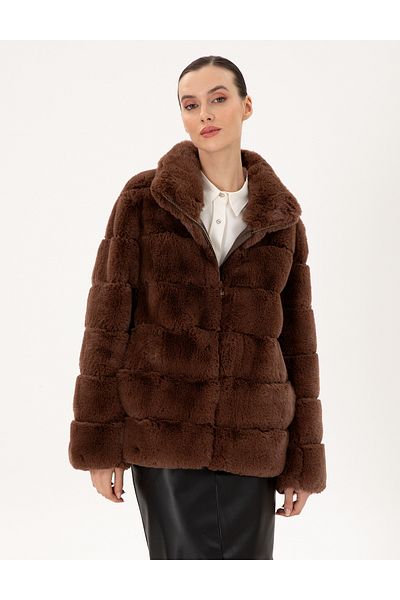 Pierre Cardin Brown Comfort Fit Faux Fur 50290330-Vr029