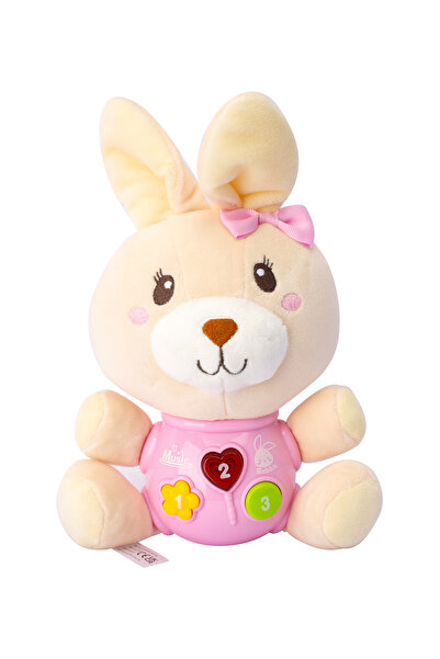 Fab N Funky لعبة قطيفة موسيقية صغيرة على شكل أرنب صغير مقاس 27 سم مع أضواء وأ...