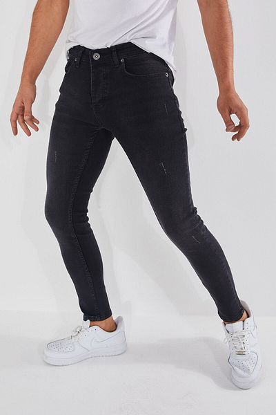 Dr Dnm Remix Ανδρικά τζιν Skinny Fit Lycra Μαύρες γωνίες πλάτης