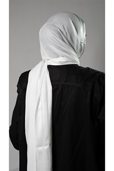 HÜRREM BONE White Stripe Striped Shawl Viscose Fabric Bursa Dolama 202109_42