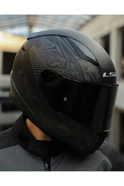 LS2 RAPIDD 2 CRYPT MAT SİYAH KASK ÇİFT CAMLI