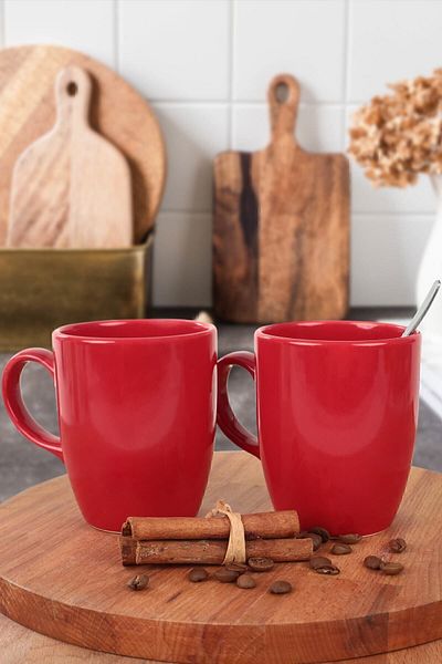 Keramika New Year's Red Cloud Mug 9 cm 6 Pieces