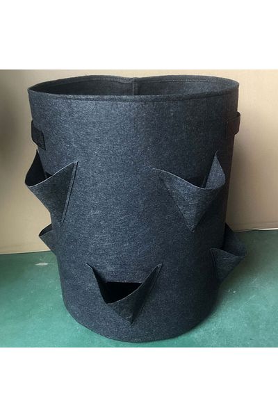 Generic Planting potatoes fabric pot 30x35cm with 6 holes black