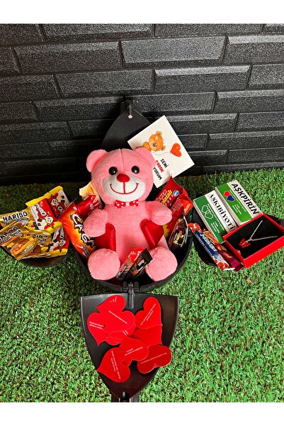 lenostra Pembe Ayıcıklı Kolyeli Çikolata Dolu Patlayan Bomba Hediye Kutusu - ...