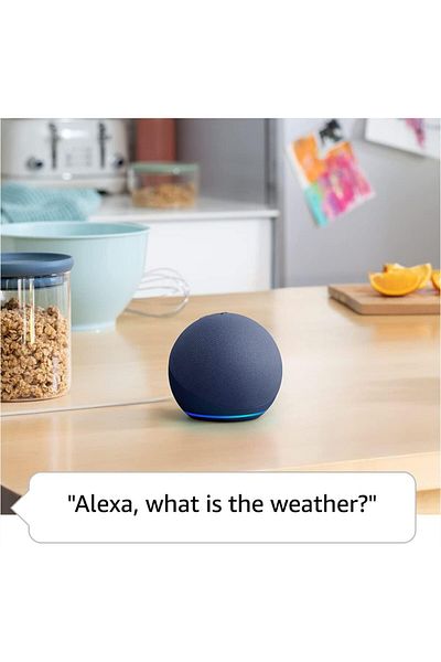 Amazon مكبر صوت ذكي بتقنية البلوتوث من Echo Dot من الجيل الخامس مع أليكسا - أزرق داكن