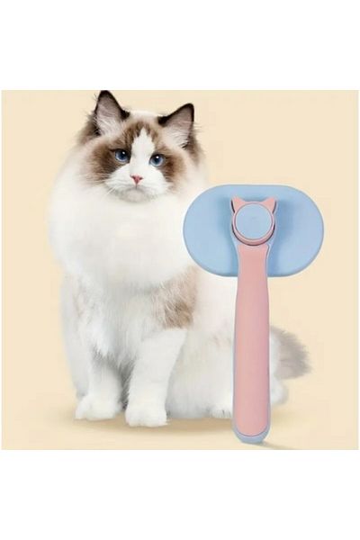evimdeyokyok Self Cleaning Hair Brush for Cats and Dogs