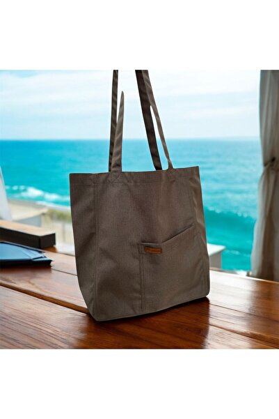 LİFENES Shoulder Bag - Raw Fabric, Tote, Cloth, Pocket Detail