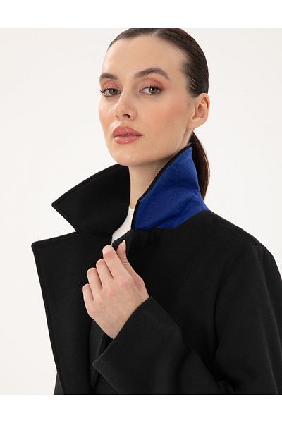 Pierre Cardin Black Comfort Fit Stamp Coat 50296074 -Vr046