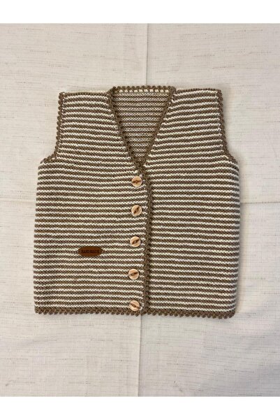 Vinezza Home Collection Vi̇nezza Home Collection Hand Knitted Baby Vest