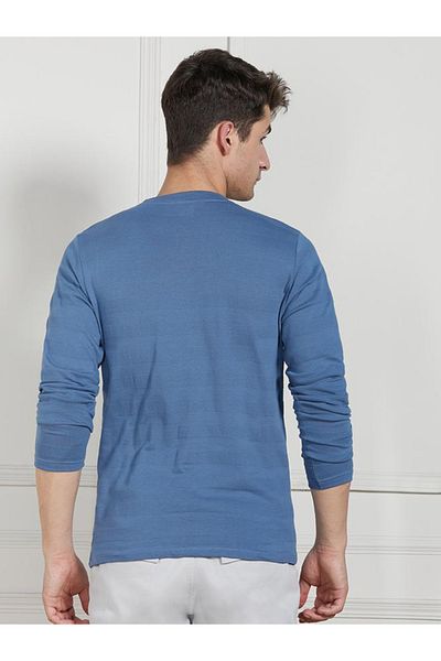 Dennis Lingo By Styli Regular Fit Textured Henley Neck T-Shirt