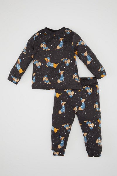 DeFacto Baby Boy Langarm-Pyjama-Set mit Muster - D6805A5NS