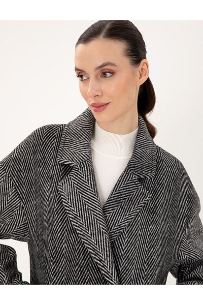 Pierre Cardin Black Stamp Coat 50290356-Vr046