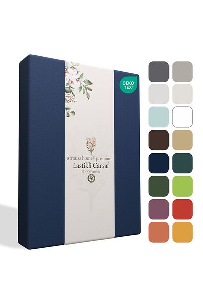 Strauss Strausshome ®   Premium Fitted Sheet 100% Cotton Single / Double Special Combed Cotton Oeko-Tex