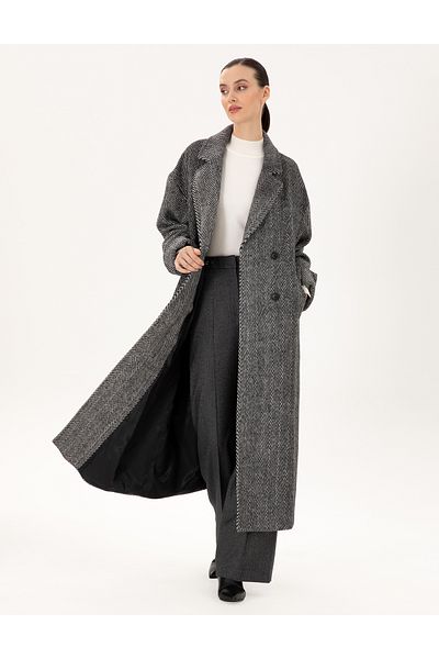 Pierre Cardin Black Stamp Coat 50290356-Vr046