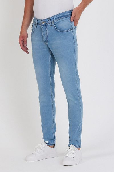 Dr Dnm Remix Мъжки дънки Skinny Fit Lycra Light Ice Blue с раздели