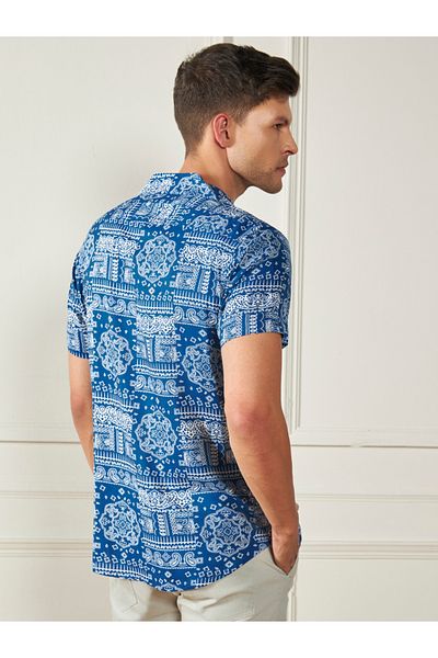 Dennis Lingo By Styli Regular Fit Paisley Print Casual Shirt