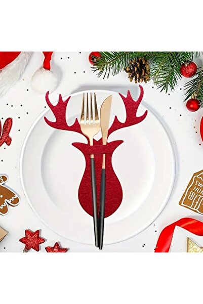 Denseden Suport pentru linguri decorativ roșu, 6 bucăți - Decor de Anul Nou, ...