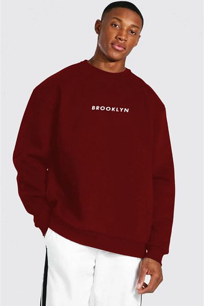 LEONE Brooklyn Printed Black Oversize Sweat