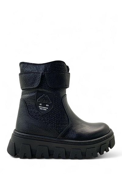 Tuğba Ortopedi 231-1 Ορθοπεδικά 100% Γνήσιο Δέρμα Unisex Παιδικά Μαύρα Μποτάκια