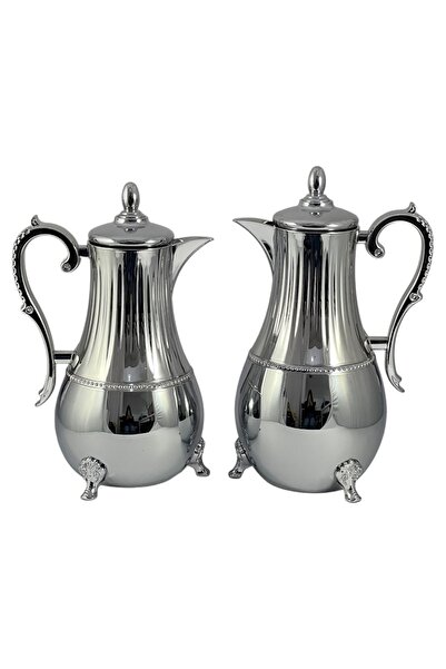 AVCI HOME MAKER 2 PIECES SET FLASK 0.75 LITRE AND 1 LITRE - SILVER