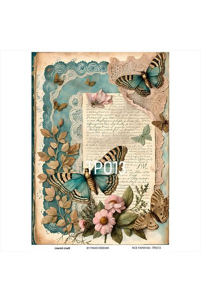 LİNEART Rice Decopage Paper Tpo13 29X42Cm