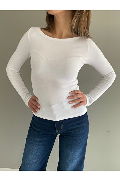 ABBRA Γυναικεία μακρυμάνικη μπλούζα με λαιμόκοψη