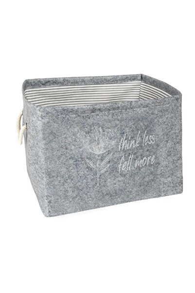 Buti Çok Amaçlı Saklama Kutusu Çanta Keçe Kulplu Düzenleyici Gri 103532